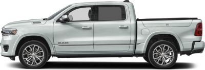 Side profile of extended cab pickup with alloy wheels