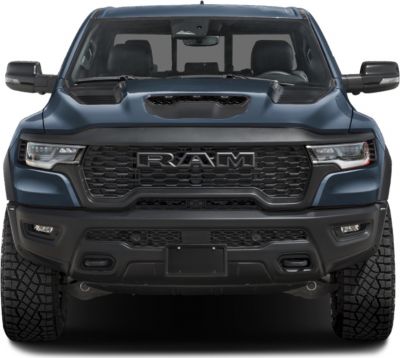 Front view with aggressive hood and black honeycomb grille