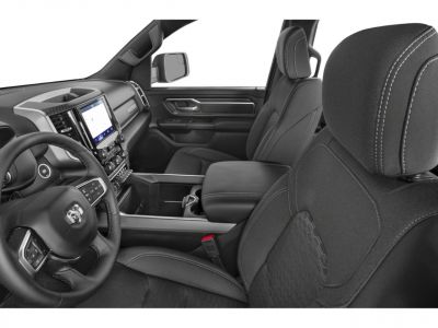Modern pickup interior with touchscreen and premium upholstery