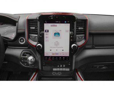 Central touchscreen and control panel in a vehicle interior
