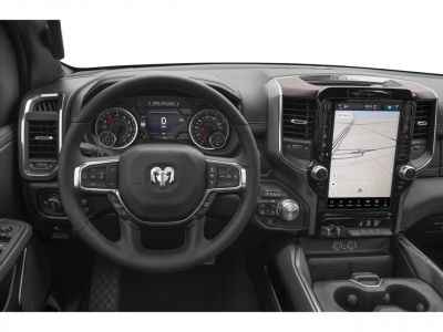 Dashboard with digital instrument cluster and large infotainment touchscreen