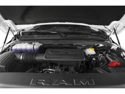 V8 diesel engine with RAM embossed cover under open hood