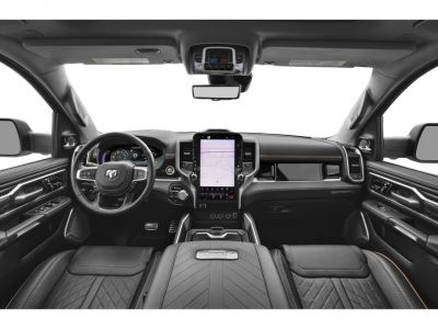 Luxurious interior with digital dashboard and vertical touchscreen infotainment