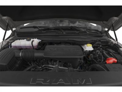 V6 engine bay with intake and fluid reservoirs