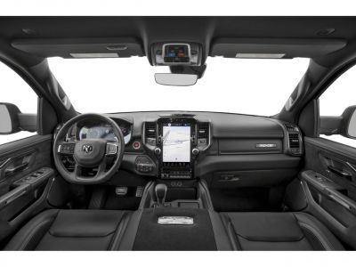 Modern truck interior with digital instrument cluster and large touchscreen display