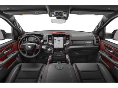 Modern truck interior with touchscreen and digital gauge cluster