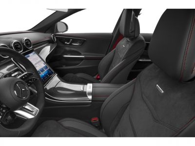 Luxury interior with AMG sport seats and advanced cockpit design