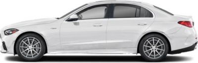 Sleek sedan side profile with alloy wheels and LED headlights