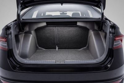 Spacious and well-structured car trunk interior