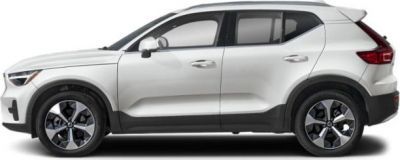 Side profile of 2027 Volvo XC40 facelift compact SUV