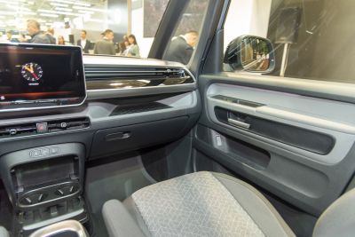 Digital dashboard and door panel with modern design and controls