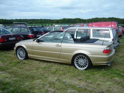 Convertible with alloy wheels and soft top down
