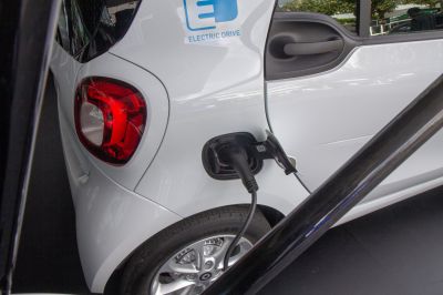 Electric charging port and rear side features of small electric vehicle