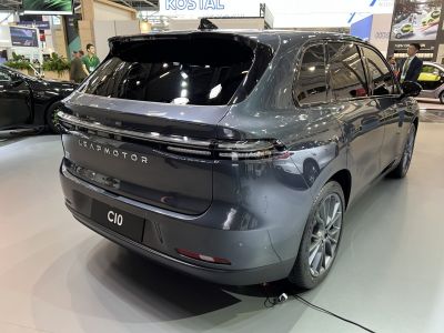Rear and side view showcasing sleek LED taillights and modern hatchback design
