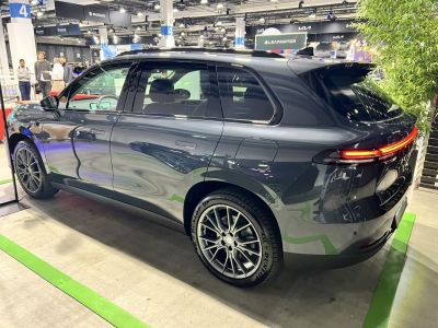 Rear side view of SUV with LED tail lights and alloy wheels