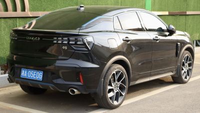 Rear and side view with LED tail lights and sporty alloy wheels