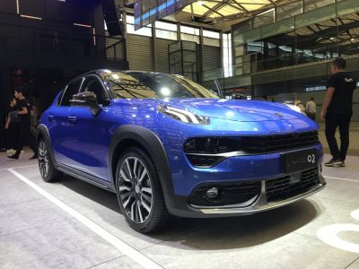 Front view highlighting LED headlights and sporty alloy wheels