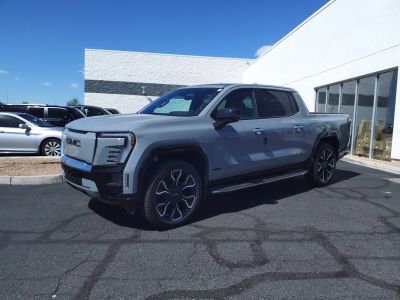 Electric extended cab pickup with LED headlights and alloy wheels