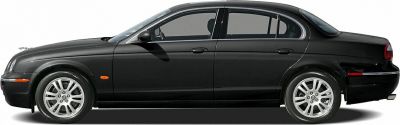 Black Jaguar S-type CCX sedan side profile