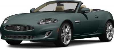 Front view of convertible with sleek headlights and alloy wheels