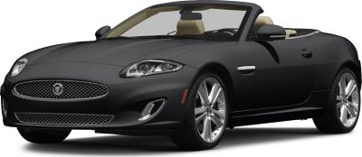 Convertible roadster with sleek front grille and rounded headlights