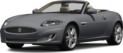 Convertible luxury sports car front and side profile with facelift design