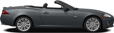 Side profile of a convertible with open top and sleek design