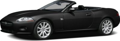 Sleek black convertible with sporty wheels and open-top design.