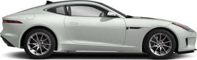 Side profile of a sleek sports coupe with alloy wheels