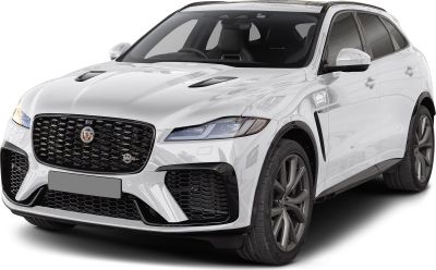Luxury SUV front grille and sleek headlights with aerodynamic details