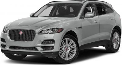 Front and side view of an SUV with detailed grille and headlights