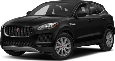 Front three-quarter view of a black SUV with signature grille and alloy wheels
