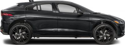 Side profile of electric SUV with sleek lines and black alloy wheels