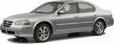 Silver four-door sedan with alloy wheels and sleek early 2000s design