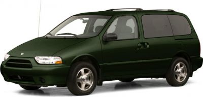 Side profile of a 1993 minivan with sliding door and 1990s styling