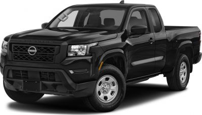 Black pickup truck front and side profile with extended cab