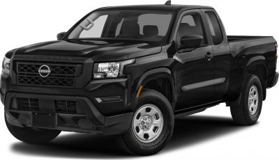 Black extended cab pickup truck front and side view with utility bed and off-road tires.