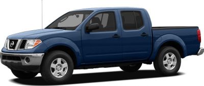 Mid-size pickup truck with crew cab and long bed in side profile.