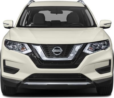 Front view with LED headlights and bold V-motion grille
