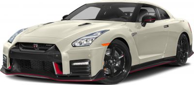 Front view with aggressive design and carbon fiber aerodynamic elements