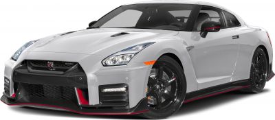 Angled view of Nissan GT-R50 Prototype with sharp front lights and sporty design