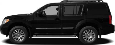 Side profile of mid-2000s SUV with distinct windows and alloy wheels