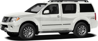 Side profile of a white SUV with roof rack and alloy wheels