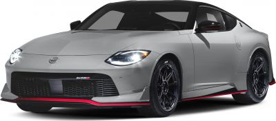 Front angle view with LED headlights and black alloy wheels