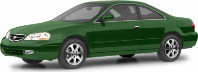 Green coupe with alloy wheels and smooth body lines
