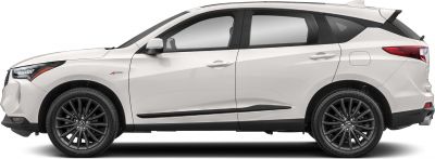 Side profile of a sleek modern SUV with black multi-spoke alloy wheels