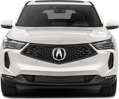 Front grille and LED headlights of a modern SUV