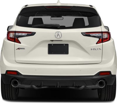 Rear view with dual exhausts, distinctive tail lights, and rear windshield wiper
