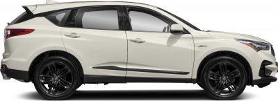 Side profile of SUV with black alloy wheels and sleek body lines