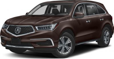 Front and side view of midsize SUV with LED headlights and alloy wheels